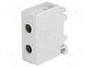 Splice terminal: rail; 50mm2; ways: 1; terminals: 2; grey; TS35; 600V