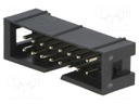 Socket; IDC; male; PIN: 16; straight; THT; gold-plated; 2.54mm