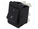 ROCKER; DPDT; Pos: 2; ON-ON; 16A/250VAC; 20A/28VDC; black; none