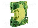 Splice terminal: rail; 6÷35mm2; ways: 1; terminals: 2; yellow-green