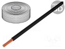 Wire; stranded; Cu; 1x0,14mm2; PVC; black; 60V; -10÷85°C; 10m