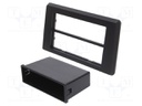 Radio mounting frame; Nissan,Opel,Renault; 2 DIN; black