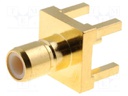 Socket; SMB; male; straight; 50Ω; THT; teflon; gold-plated; 0.3dB