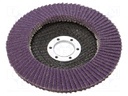 Flap grinding wheels; Ø: 125mm; Øhole: 22mm; Granularity: 40
