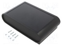 Enclosure: desktop; SOBREMESA; X: 140mm; Y: 218mm; Z: 55mm; ABS; black