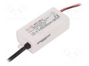Power supply: switched-mode; LED; 13W; 5VDC; 2.6A; 180÷264VAC; IP42