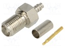 Plug; SMA; reverse,female; straight; 50Ω; RG316; crimped; for cable