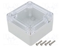 Enclosure: multipurpose; X: 75mm; Y: 75mm; Z: 45mm; ZP; polycarbonate