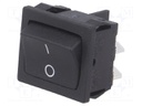 ROCKER; DPST; Pos: 2; OFF-ON; 10A/250VAC; 10A/28VDC; black; none
