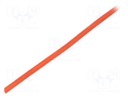 Insulating tube; Mat: silicone; red; Øint: 2mm; Wall thick: 0.4mm