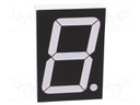 Display: LED; 7-segment; 56mm; 2.3"; No.char: 1; red; 120mcd; anode