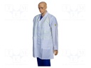 Coat; ESD; XXL; cotton,polyester,conductive fibers; white