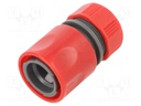 Quick connection coupling; Mat: ABS,PP; straight; 1/2"