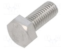 Screw; M8x20; DIN: 933; Head: hexagonal; none; A2 stainless steel