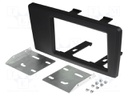 Radio mounting frame; Volvo; 2 DIN; black