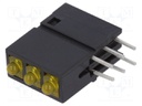 LED; in housing; yellow; 1.8mm; No.of diodes: 3; 38°