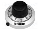 Precise knob; with counting dial; Shaft d: 6.35mm; Ø46mm