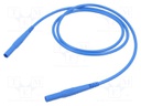 Test lead; PVC; 1m; blue; 32A; Plating: nickel plated
