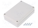Enclosure: multipurpose; X: 80mm; Y: 120mm; Z: 31mm; ABS; grey
