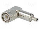 Plug; TNC; male; angled 90°; 50Ω; crimped; for cable; delrin (POM)