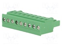 Pluggable terminal block; 5mm; ways: 9; angled; plug; female; 320V