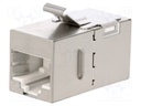 Coupler; Cat: 6; shielded; Layout: 8p8c; RJ45 socket,both sides