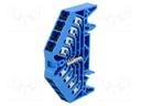 Splice terminal: rail; 1.5mm2; ways: 1; terminals: 16; blue; 250VAC