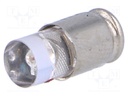 LED lamp; red; S5,7s; 28VDC; No.of diodes: 1; 8mA; Lens: transparent