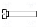 Screw; M4x10; 0.7; Head: cheese head; slotted; brass; DIN 84A