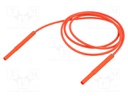Test lead; 10A; banana plug 4mm,both sides; insulated; Len: 1.5m