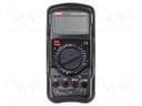 Digital multimeter; LCD; VDC: 200mV,2V,20V,200V,1kV; 190x88x34mm