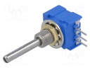 Potentiometer: shaft; THT; 1W; 10kΩ; ±10%; 290°; for PCB; linear