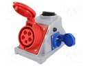 Connector: AC supply 3-phase; socket; female; 32A; 400VAC; IP44
