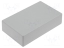 Enclosure: multipurpose; X: 36mm; Y: 60mm; Z: 15mm; ABS; grey