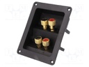 Terminal; loudspeaker; for panel mounting,screw; 81x108mm