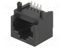 Socket; RJ45; PIN: 8; Layout: 8p8c; THT; on PCBs; angled 90°