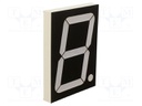 Display: LED; 7-segment; 101.6mm; 4"; No.char: 1; red; anode