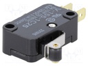 Microswitch SNAP ACTION; with lever (with roller); SPDT; Pos: 2