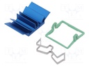 Heatsink: extruded; grilled; blue; L: 19mm; W: 19mm; H: 7.5mm