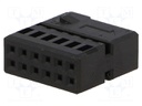 Connector housing; plug; Quadlock 12pin; black