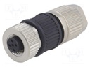 Plug; M12; PIN: 5; female; A code-DeviceNet / CANopen; for cable