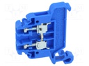 Splice terminal: rail; 0.5÷2.5mm2; ways: 1; terminals: 2; blue; TS35