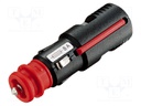 Cigarette lighter plug; screw terminal; 8A; Sup.volt: 12÷24VDC