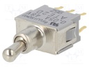 Switch: toggle; Pos: 2; DPDT; ON-ON; 0.05A/48VAC; 0.05A/48VDC