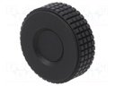 Knob; Ø: 39.5mm; Int.thread: M8; 13mm; H: 26.5mm; technopolymer (PP)