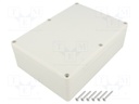 Enclosure: multipurpose; X: 126mm; Y: 176mm; Z: 57mm; ABS; grey; IP65