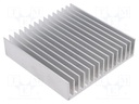 Heatsink: extruded; L: 100mm; W: 100mm; H: 25mm; 1.7K/W; aluminium