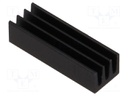 Heatsink: extruded; black; L: 19mm; W: 6.3mm; H: 4.8mm; 46K/W