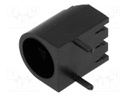 LED housing; 5mm; polyamide; angular; 3 PIN; black; UL94V-2