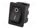 ROCKER; SPST; Pos: 2; OFF-ON; 10A/250VAC; 10A/28VDC; black; none